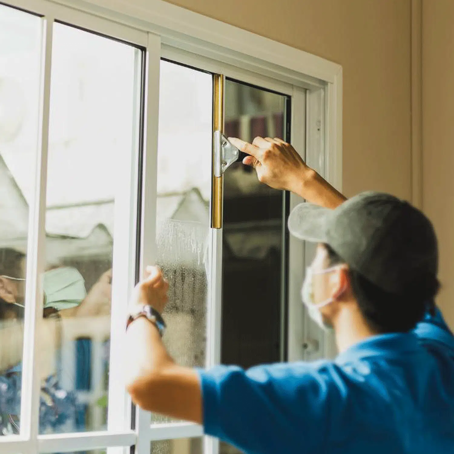 Architectural sliding glass doors spotless finish