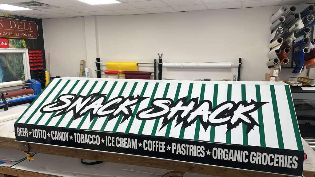 Awning built in our shop for Snack Shack