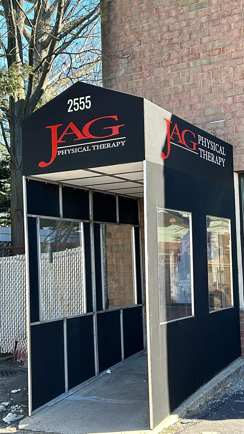 Entry canopy enclosure for JAG Physical Therapy