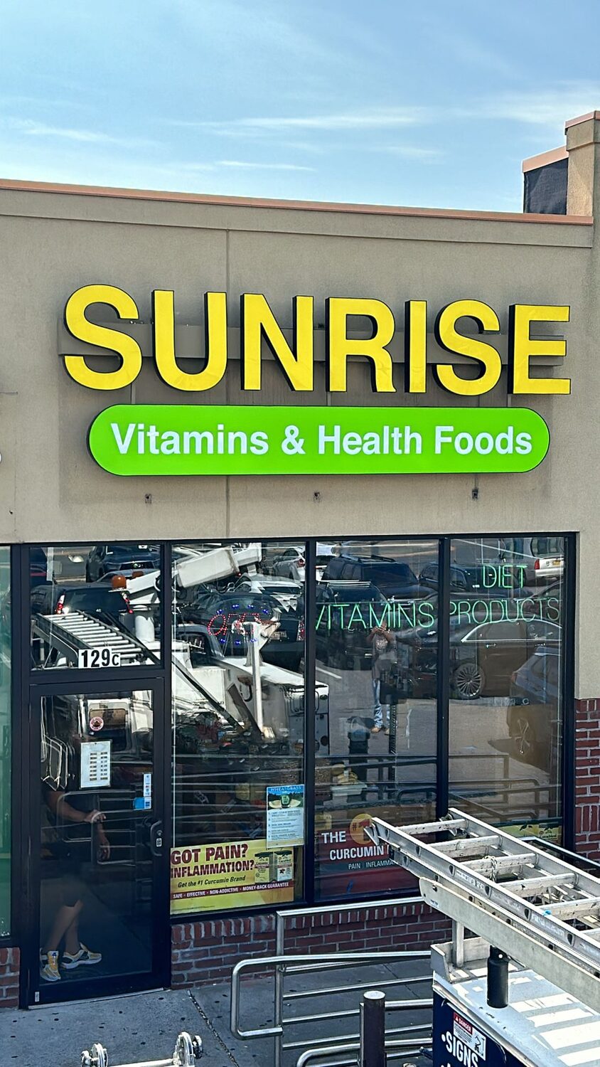 Channel letters for Sunrise Vitamins