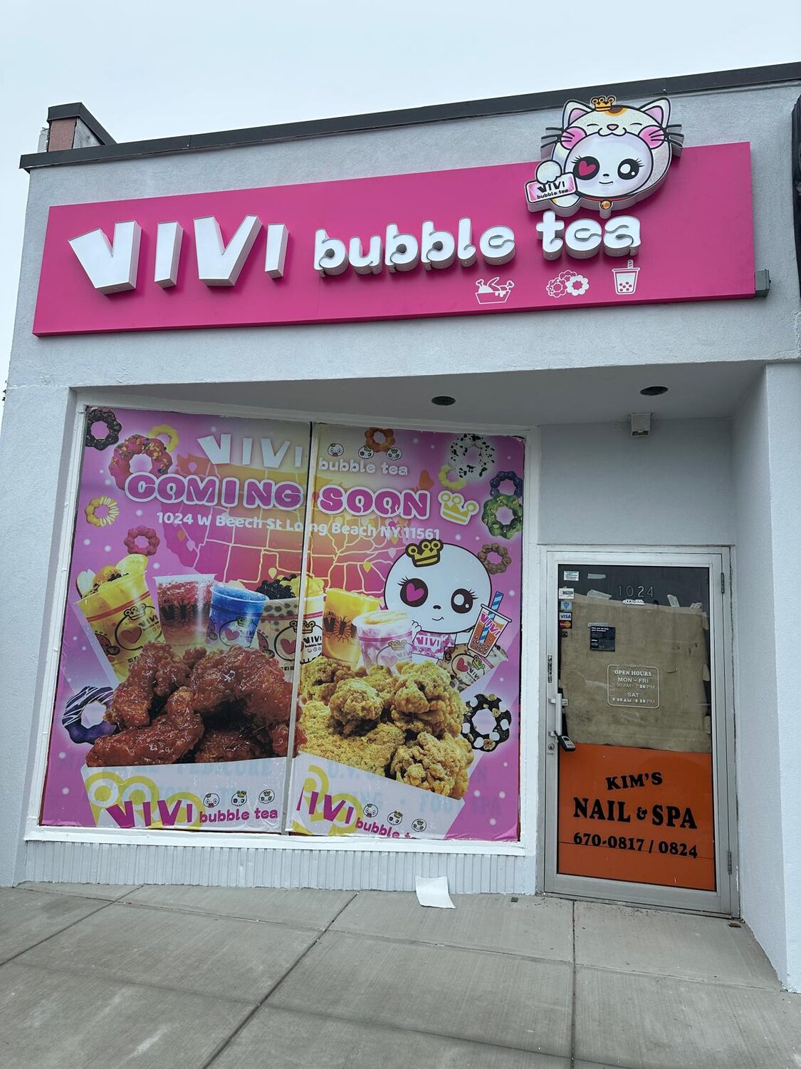 Channel letters and window graphics for Vivi Bubble Tea